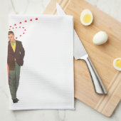 Vintager Valentinstag, romantische, schwebende Her Geschirrtuch (Viertel Falte)