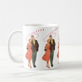 Vintager Valentinstag, romantische, schwebende Her Kaffeetasse (Links)