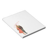 Vintager Valentinstag, romantische, schwebende Her Notizblock (angewinkelt)