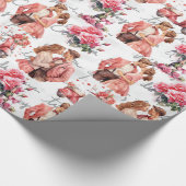 Vintager Valentinstag Romantischer Tag Geschenkpapier (Ecke)
