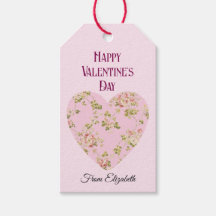 Vintager Valentinstag Rosa Blume Herzens Custom