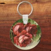 Vintager Valentinstag, Rote Rosen der Kriminalität Schlüsselanhänger (Vorderseite)