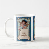 Vintager Valentinstag, Tscherub mit Liebe Letters Kaffeetasse (Links)