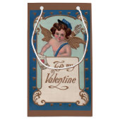 Vintager Valentinstag, Tscherub mit Liebe Letters Kleine Geschenktüte (Rückseite)