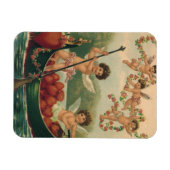 Vintager Valentinstag, Viktorianische Cherubs auf Magnet (Horizontal)