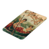 Vintager Valentinstag, Viktorianische Cherubs auf Magnet (Linke Seite)