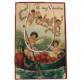 Vintager Valentinstag, Viktorianische Cherubs auf Mittlere Geschenktüte (Vorderseite)