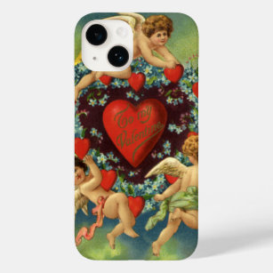 Vintager Valentinstag, Viktorianische Engel Herz Case-Mate iPhone 14 Hülle