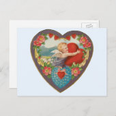 Vintager Valentinstag, Viktorianische Gebirgszüge Feiertagspostkarte (Vorne/Hinten)