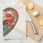 Vintager Valentinstag, Viktorianische Gebirgszüge Geschirrtuch (Viertel Falte)