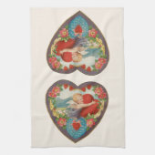 Vintager Valentinstag, Viktorianische Gebirgszüge Geschirrtuch (Vertikal)