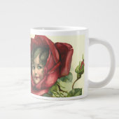 Vintager Valentinstag, Viktorianische Gesichter be Jumbo-Tasse (Rechts)
