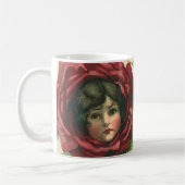 Vintager Valentinstag, Viktorianische Gesichter be Kaffeetasse (Links)
