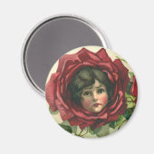 Vintager Valentinstag, Viktorianische Gesichter be Magnet (Vorderseite/Rückseite)