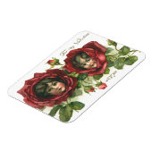 Vintager Valentinstag, Viktorianische Gesichter be Magnet (Linke Seite)