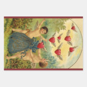 Vintager Valentinstag, Viktorianische Herbergen Geschenkpapier Set (Vorderseite 2)