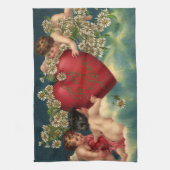 Vintager Valentinstag Viktorianische Herbergen im Geschirrtuch (Vertikal)