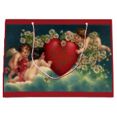 Vintager Valentinstag Viktorianische Herbergen im  Große Geschenktüte (Vorderseite)