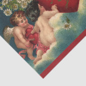 Vintager Valentinstag Viktorianische Herbergen im Seidenpapier (Ausschnitt)