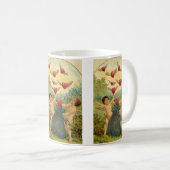 Vintager Valentinstag, Viktorianische Herbergen Kaffeetasse (VorderseiteRechts)