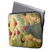 Vintager Valentinstag, Viktorianische Herbergen Laptopschutzhülle (Vorderseite Links)