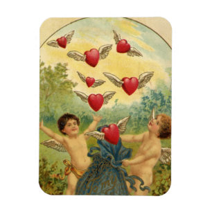 Vintager Valentinstag, Viktorianische Herbergen Magnet