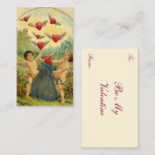Vintager Valentinstag, Viktorianische Herbergen Mitteilungskarte (Vorne/Hinten)