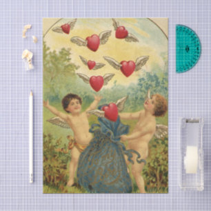 Vintager Valentinstag, Viktorianische Herbergen Seidenpapier