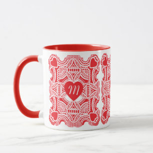 Vintager Valentinstag, Viktorianische Herzen Die s Tasse
