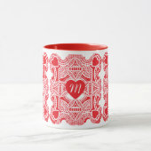 Vintager Valentinstag, Viktorianische Herzen Die s Tasse (Zentrum)