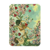 Vintager Valentinstag Viktorianische Kupide Herzba Magnet (Vertikal)