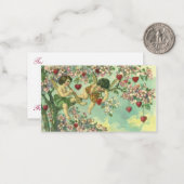 Vintager Valentinstag Viktorianische Kupide Herzba Mitteilungskarte (Vorderseite/Rückseite Beispiel)