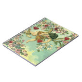 Vintager Valentinstag Viktorianische Kupide Herzba Notizblock (Linke Seite)