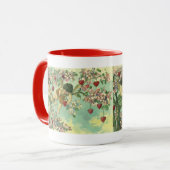 Vintager Valentinstag Viktorianische Kupide Herzba Tasse (Vorderseite Links)
