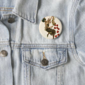 Vintager Valentinstag, Viktorianische Lady auf Swi Button (Beispiel)