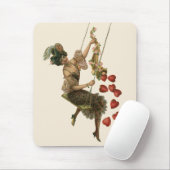 Vintager Valentinstag, Viktorianische Lady auf Swi Mousepad (Mit Mouse)