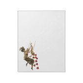 Vintager Valentinstag, Viktorianische Lady auf Swi Notizblock (Rotiert)