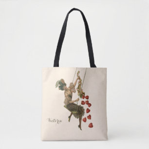 Vintager Valentinstag, Viktorianische Lady auf Swi Tasche