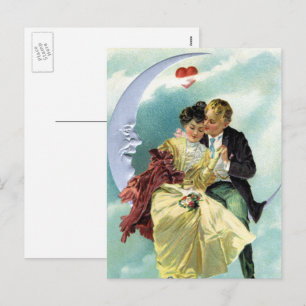 Vintager Valentinstag Viktorianische Liebe und Rom Feiertagspostkarte