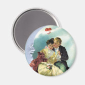 Vintager Valentinstag Viktorianische Liebe und Rom Magnet (Vorderseite/Rückseite)