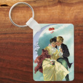 Vintager Valentinstag Viktorianische Liebe und Rom Schlüsselanhänger (Vorderseite)