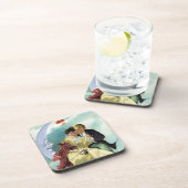 Vintager Valentinstag Viktorianische Liebe und Rom Untersetzer (Rechte Seite)