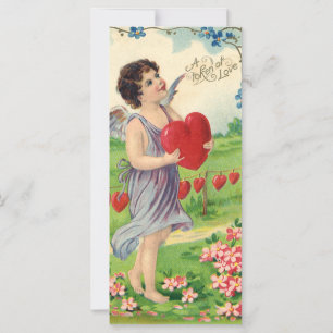 Vintager Valentinstag, Viktorianischer Engel mit H
