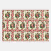 Vintager Valentinstag Viktorianischer Hubschrauber Geschenkpapier Set (Vorderseite)