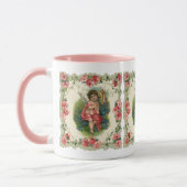 Vintager Valentinstag Viktorianischer Hubschrauber Tasse (Links)