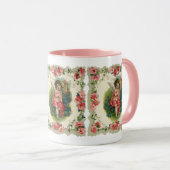 Vintager Valentinstag Viktorianischer Hubschrauber Tasse (VorderseiteRechts)