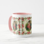 Vintager Valentinstag Viktorianischer Hubschrauber Tasse (Vorderseite Links)