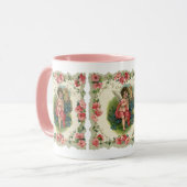 Vintager Valentinstag Viktorianischer Hubschrauber Tasse (Vorderseite Links)
