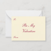 Vintager Valentinstag, Viktorianisches Mädchen mit Mitteilungskarte (Rückseite)