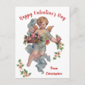 Vintager Valentintagskuppel Postkarte (Vorderseite)